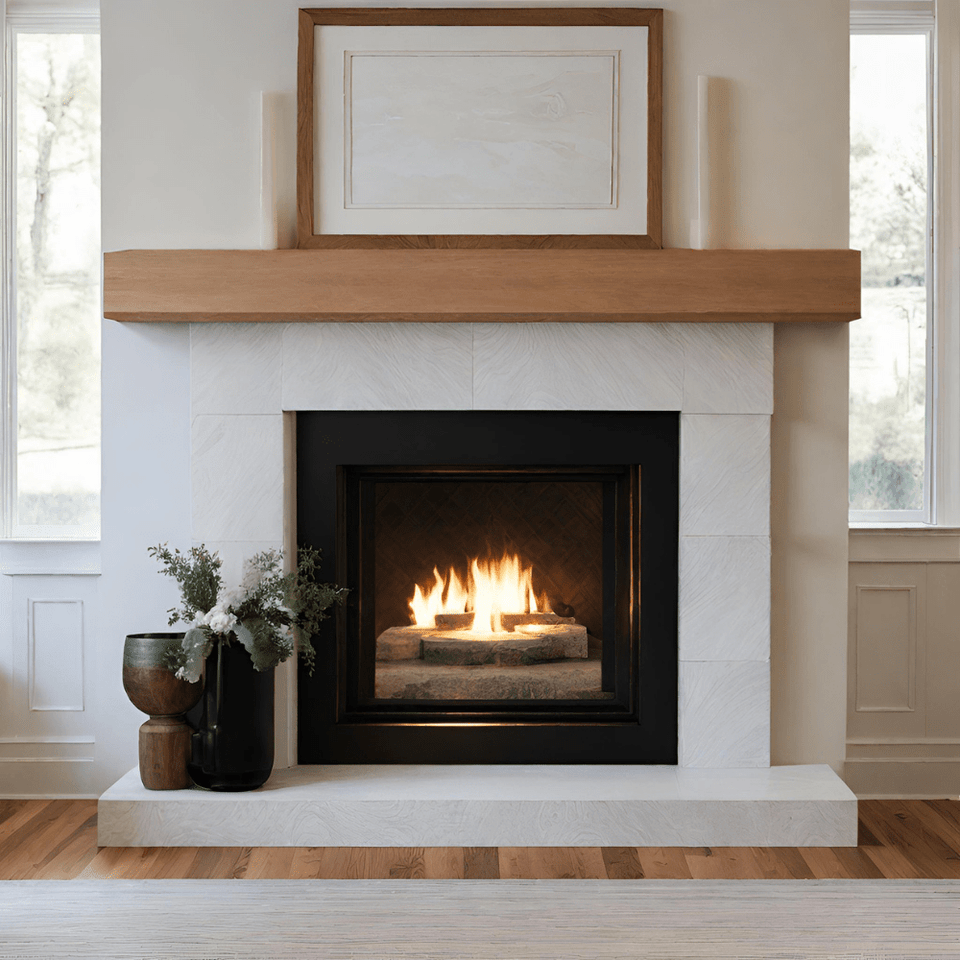 Modern White Oak Mantels