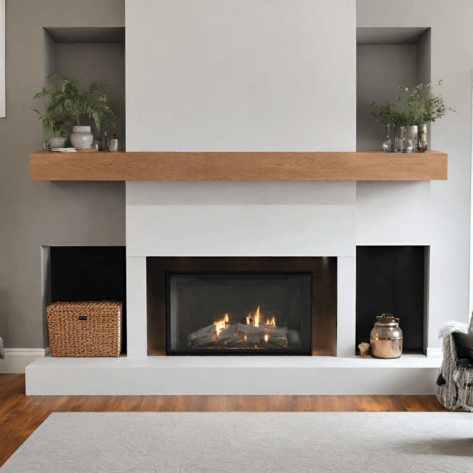 Modern White Oak Mantels