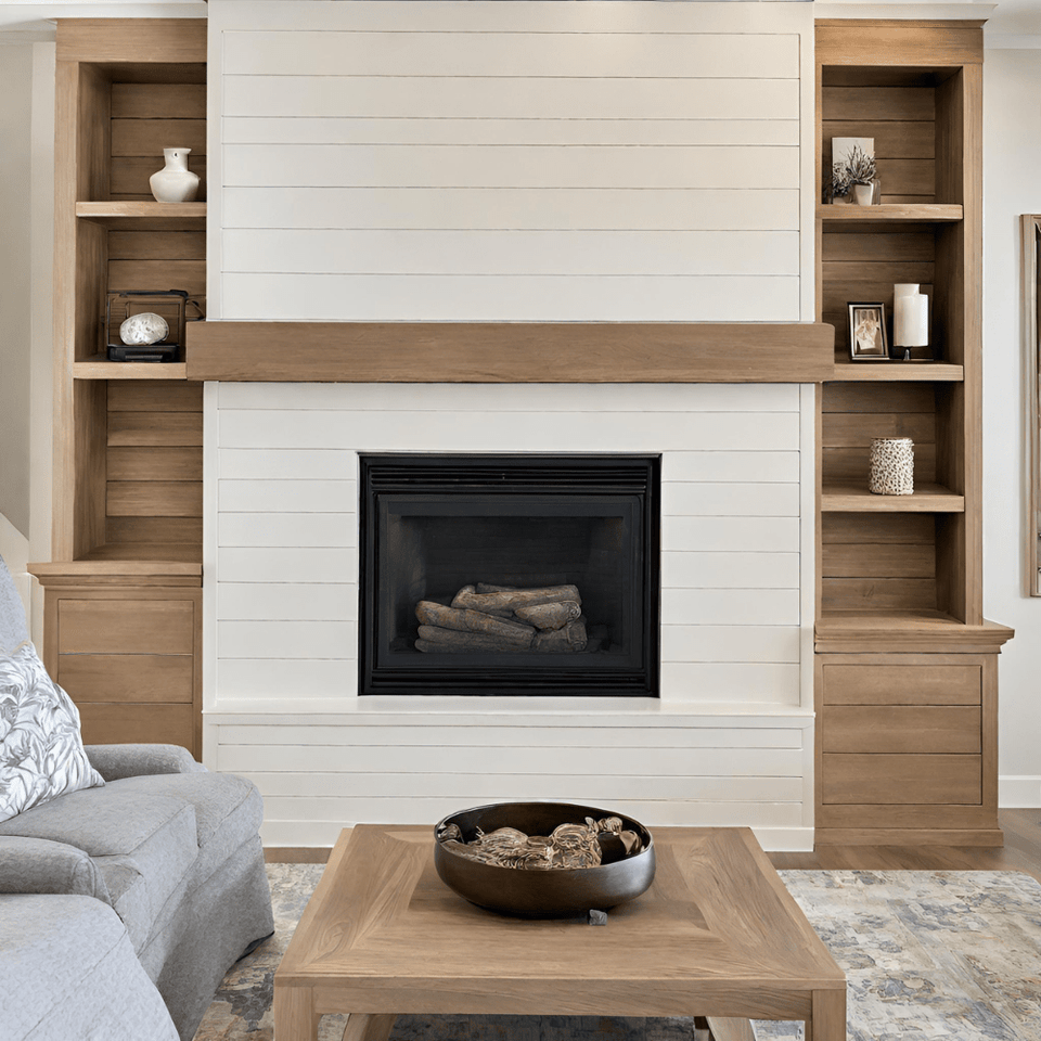 Modern White Oak Mantels