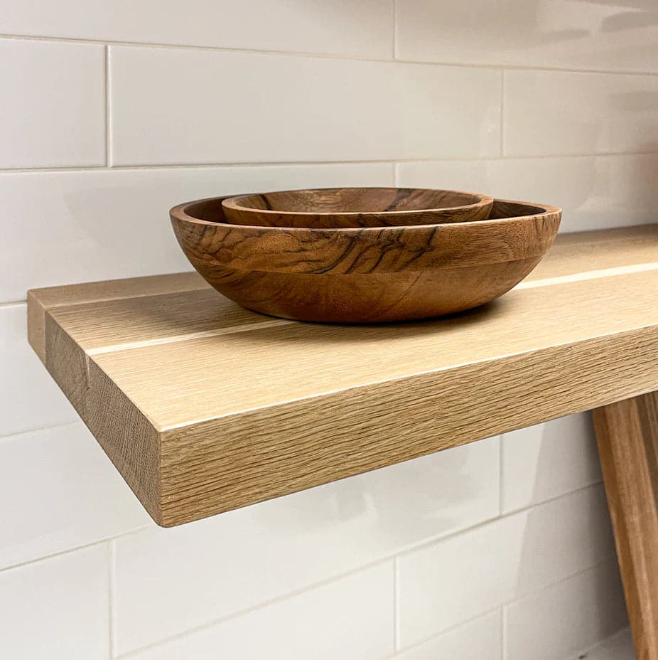 Authentic White Oak Floating Shelves WoodPlank
