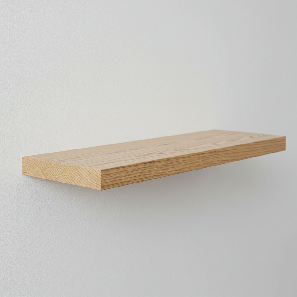 Authentic White Oak Floating Shelves
