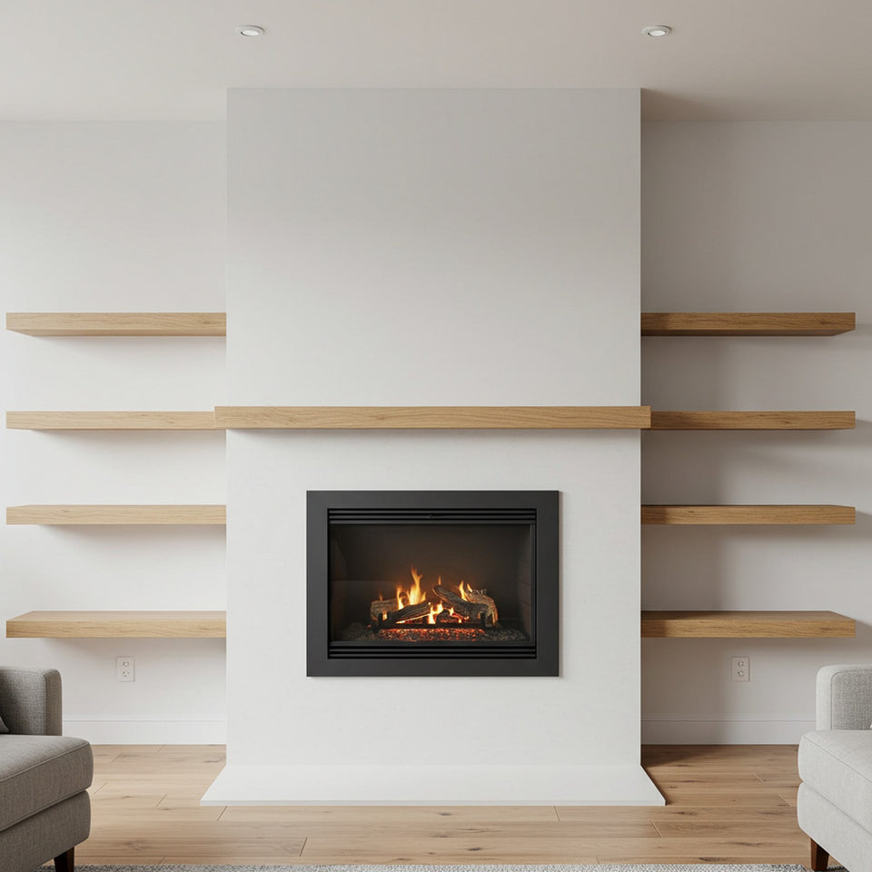 Authentic White Oak Floating Shelves