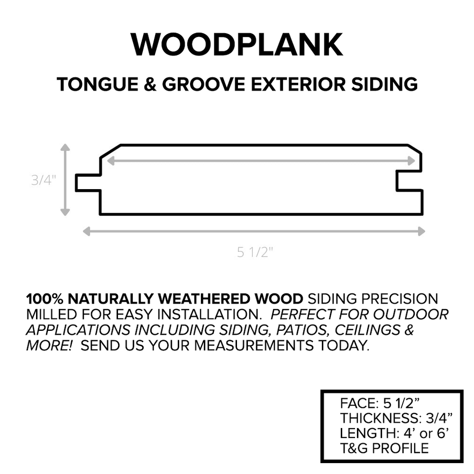Reclaimed Exterior Wood Siding (15 SF)