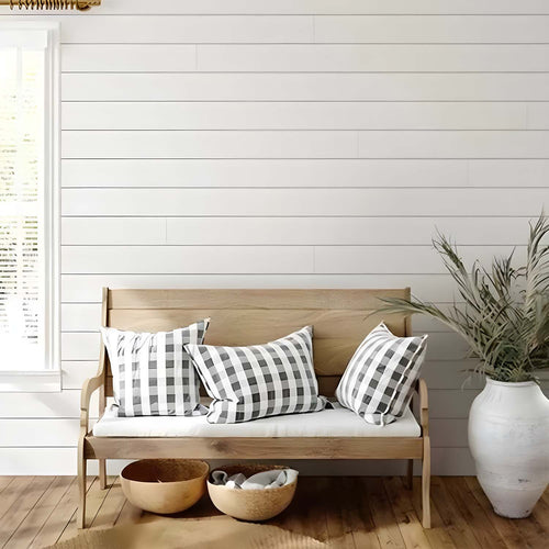 Primed White Wood Shiplap Boards (25 SF)