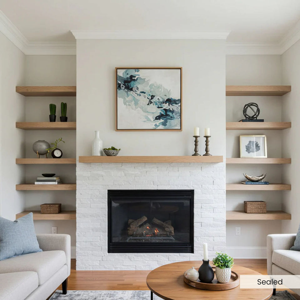 White Oak Floating Shelves