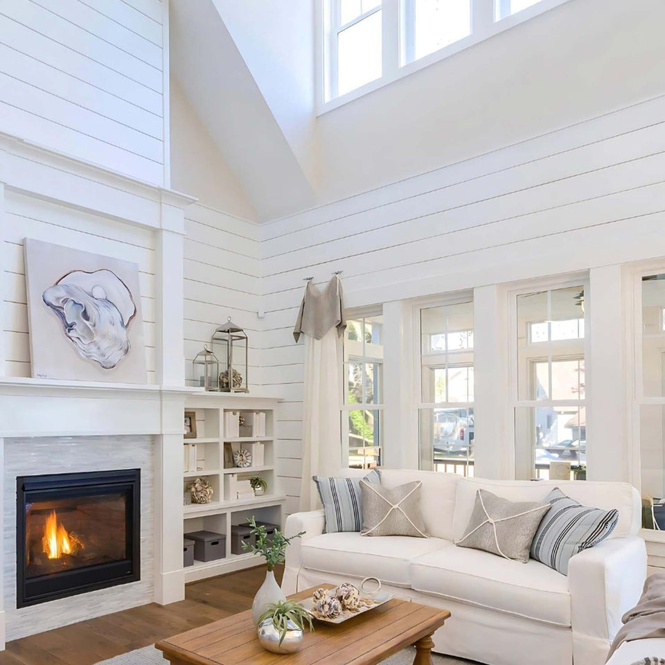 Primed White Wood Shiplap Boards (25 SF)