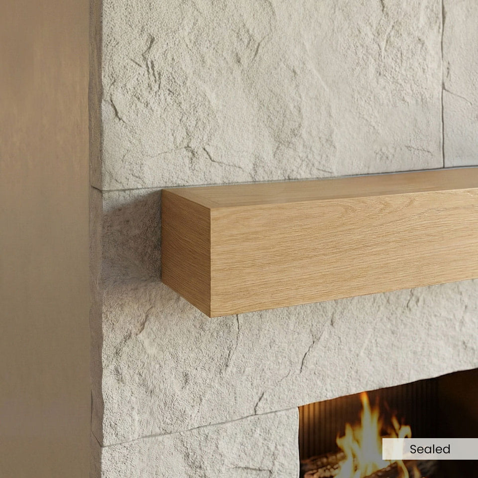Modern White Oak Mantels