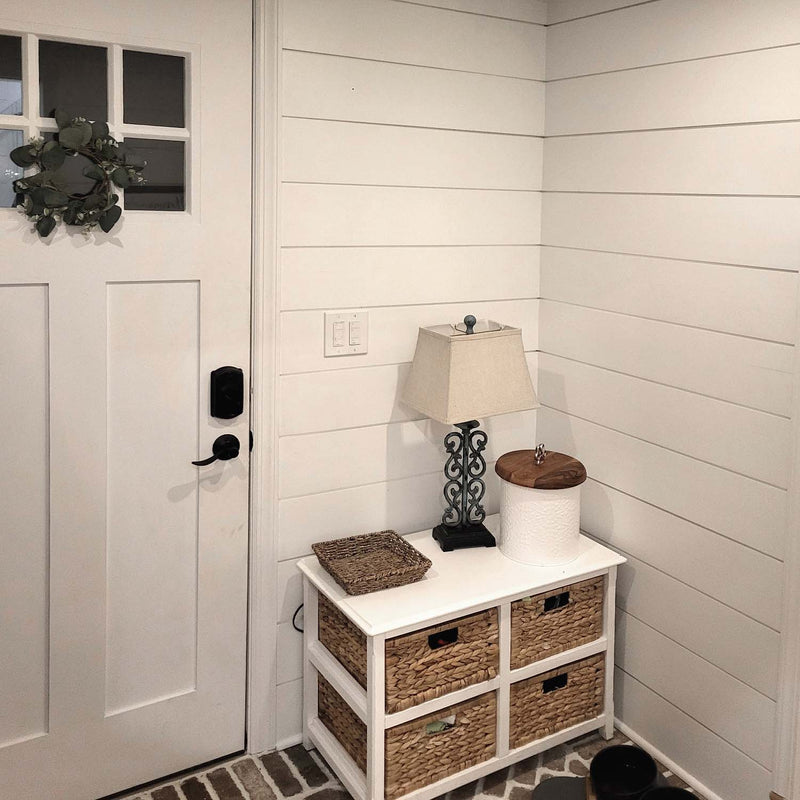 Primed White Wood Shiplap