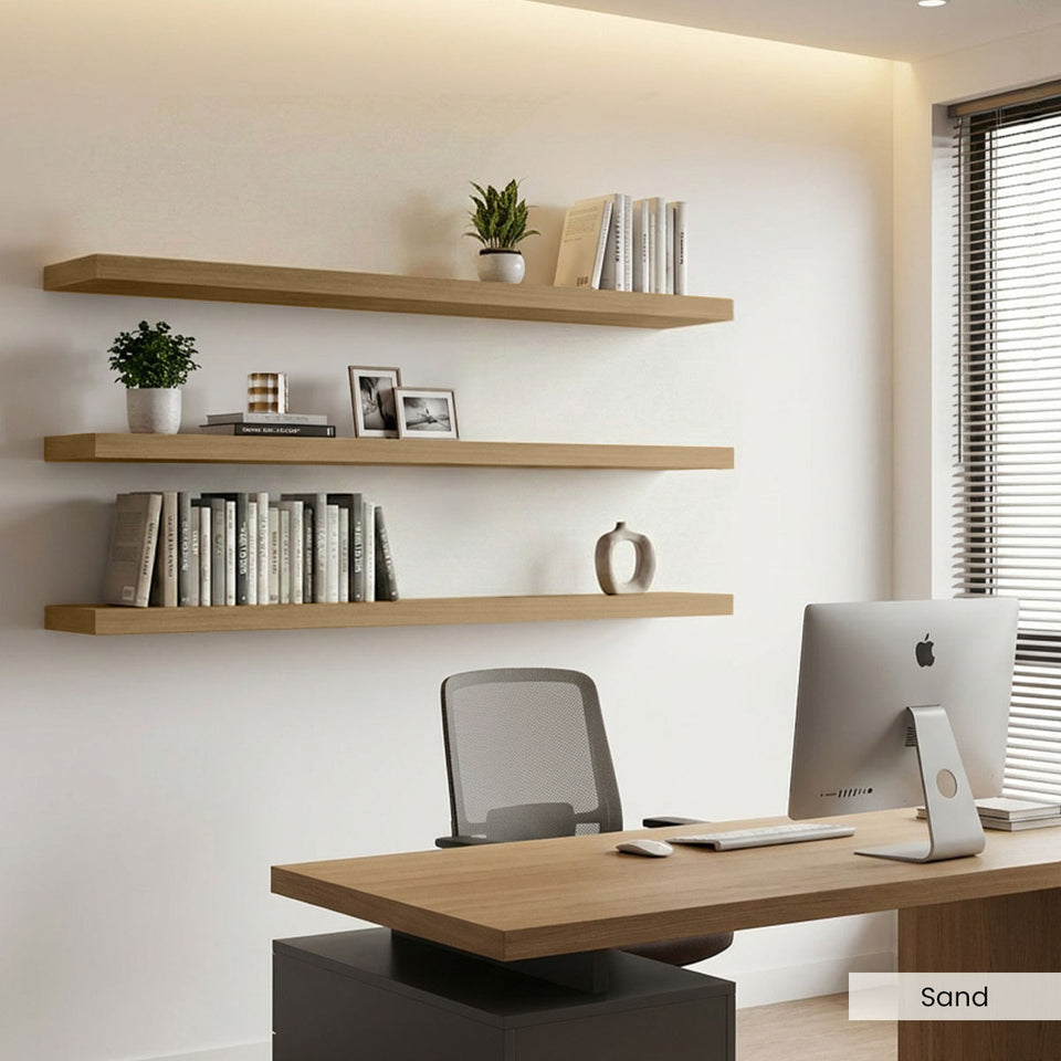 White Oak Floating Shelves