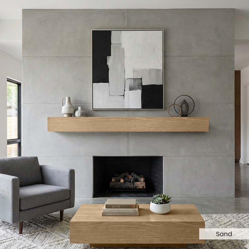 Modern White Oak Mantels