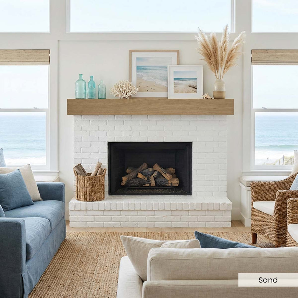 Modern White Oak Mantels