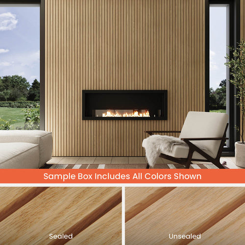 Oak Slat Wall Samples