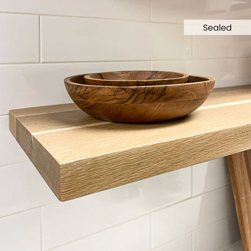 White Oak Floating Shelves