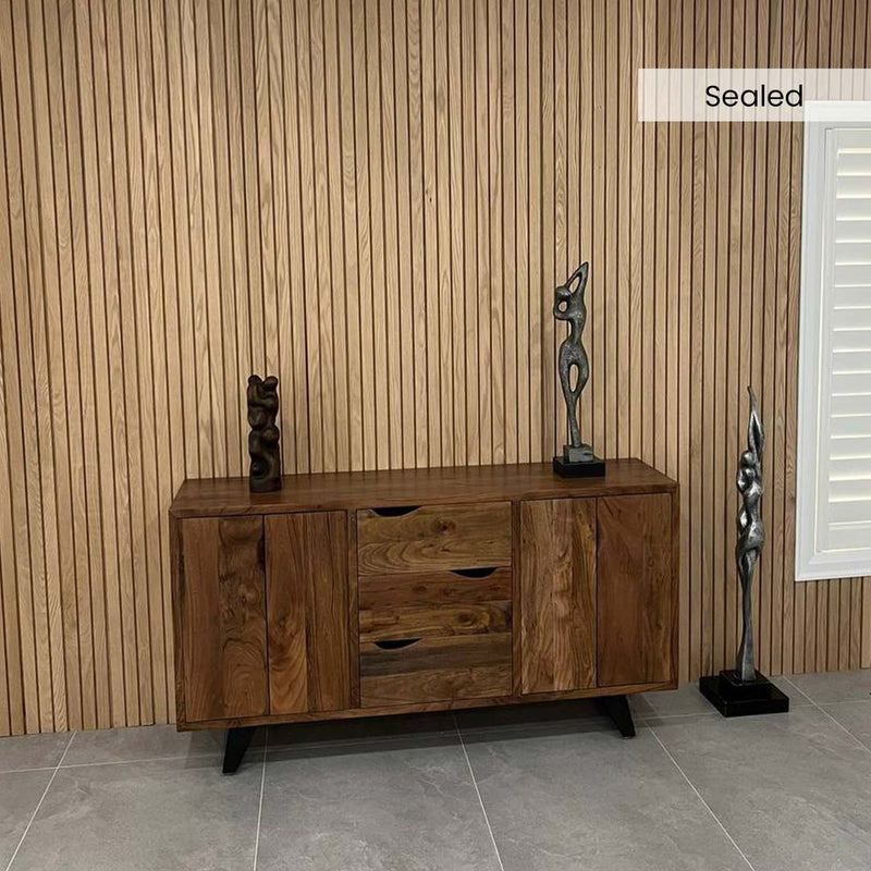 Solid Oak Slat Wall Panels
