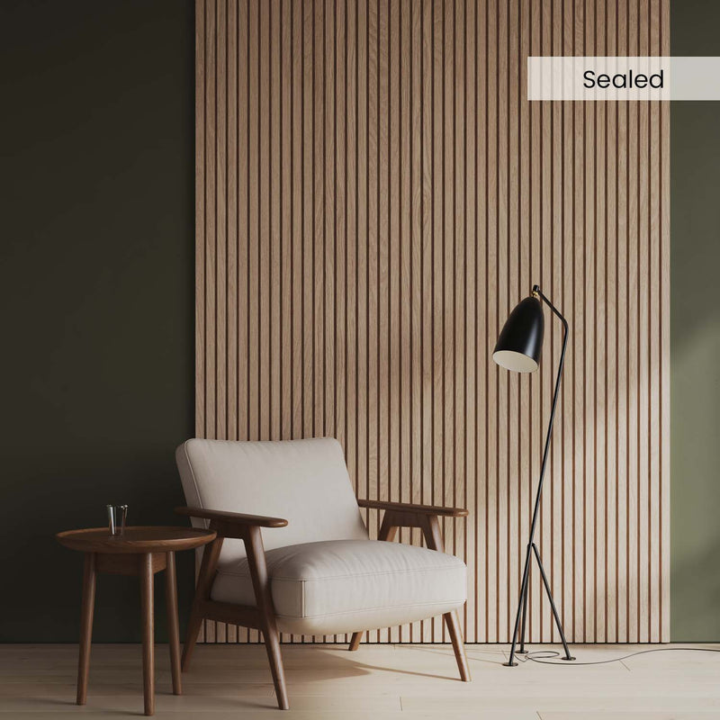 Solid Oak Slat Wall Panels