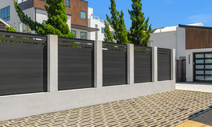 Virginia Beach, VA  |  Composite Semi-Private Fence Kit in Charcoal