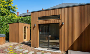 Portland, OR | Composite Wide Slat Cladding in Light Brown