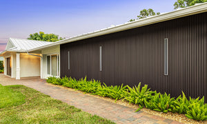 Naples, FL | Composite Wide Slat Cladding in Dark Brown