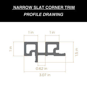 Composite Narrow Slat Corner Trim (16 ft)
