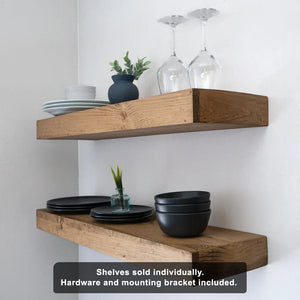 Modern 3" Thick Floating Shelves