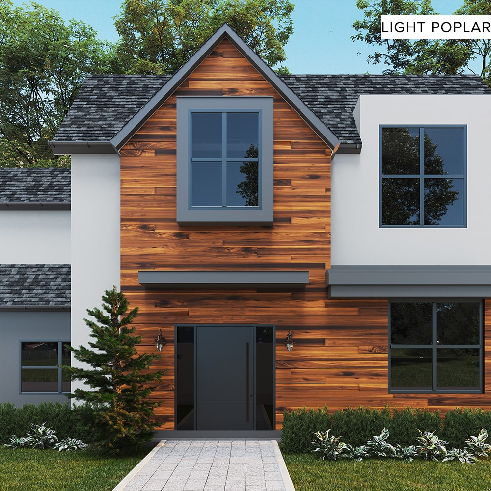 Modern Exterior Wood Cladding (15 SF) – WoodPlank