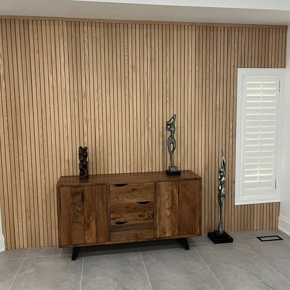 Solid Oak Slat Wall Panels (15 SF)