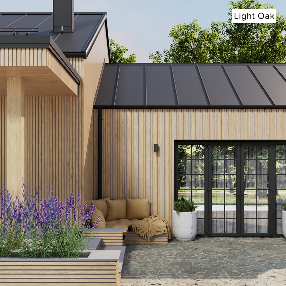 Composite Wide Slat Exterior Cladding (21 SF) – WoodPlank